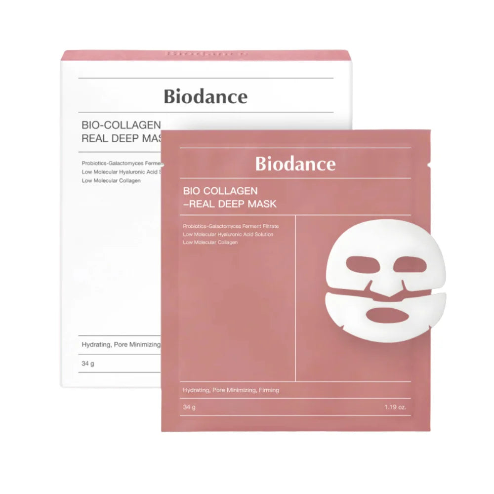 Mascarilla facial de colágeno marino orgánico - Pack de 4 mascarillas